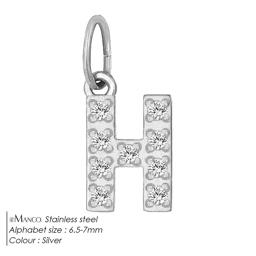 Diamond-encrusted Stainless Steel Jewelry Accessories Pendant