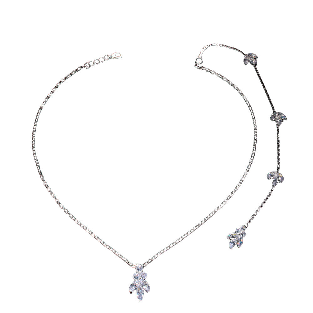 European And American Rhinestone Back Chain Bridal Wedding Accessory Minimalist Design