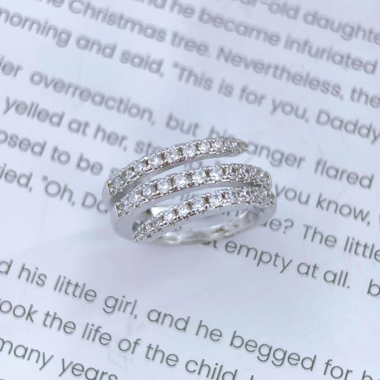 Niche, Light-luxury Layered Line Ring For Versatile Styling