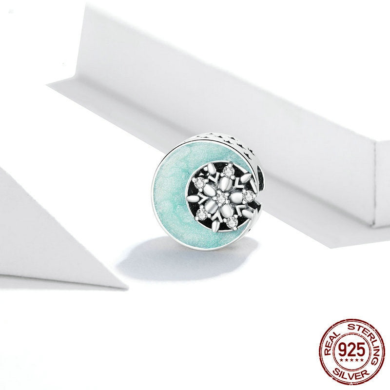 Snow Moon Night S925 Silver Bracelet Beaded