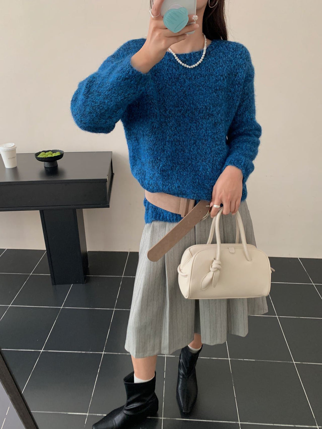 Korean Classic Round Neck High-grade Loose Soft And Glutinous Wear Knitted Sweater