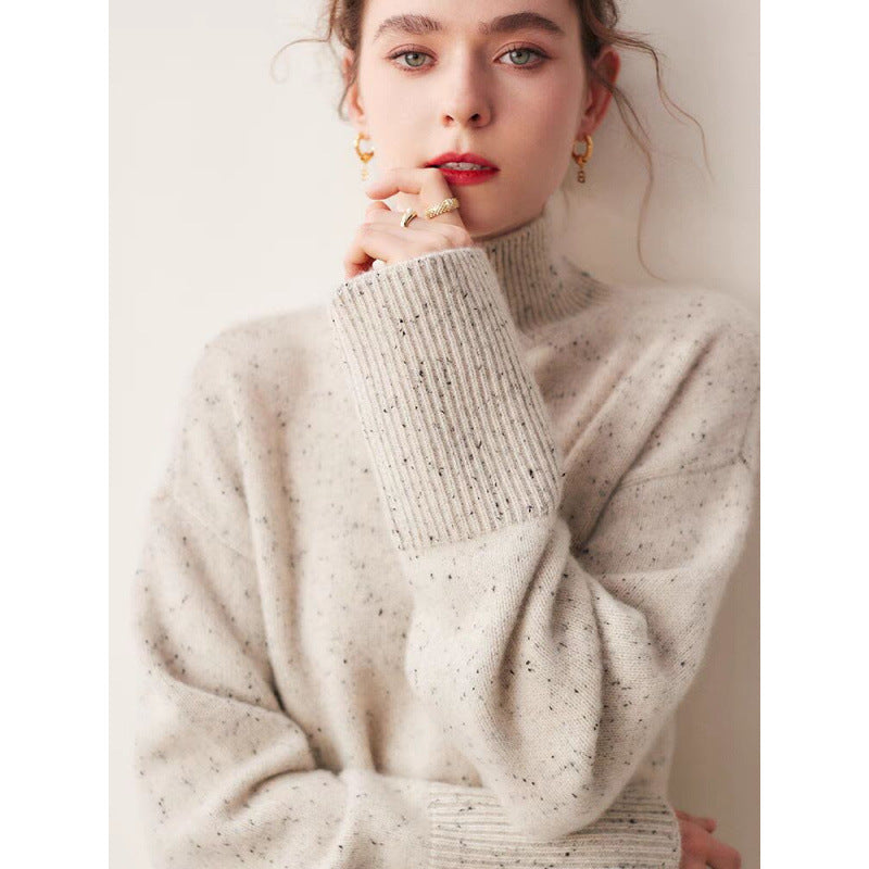Women's Turtleneck Sweater Loose-fitting Comfortable Sweater