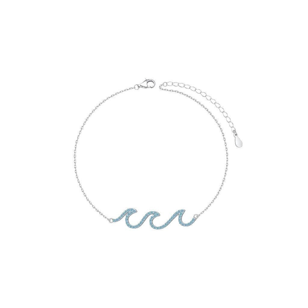 Womens Fashionable Minimalist Pendant Necklace With Wave Pattern