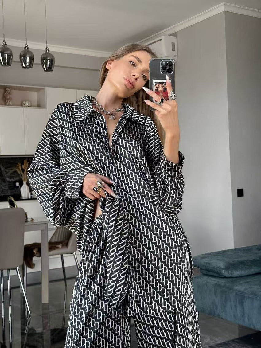 European And American Long-sleeved Trousers Summer Thin Women