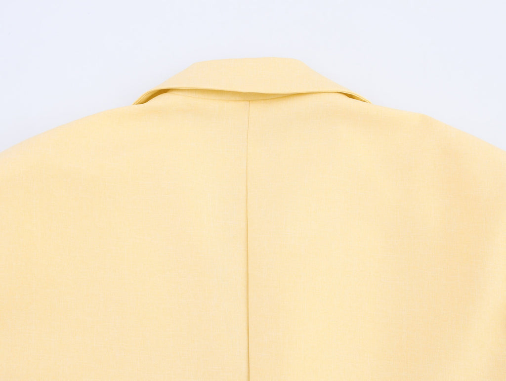 Spring And Autumn Linen Blended Minimalist Blazer