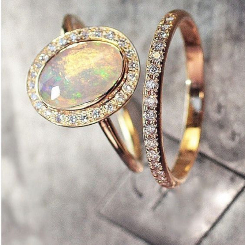 Alloy-inlaid Ring For Womens Accessories