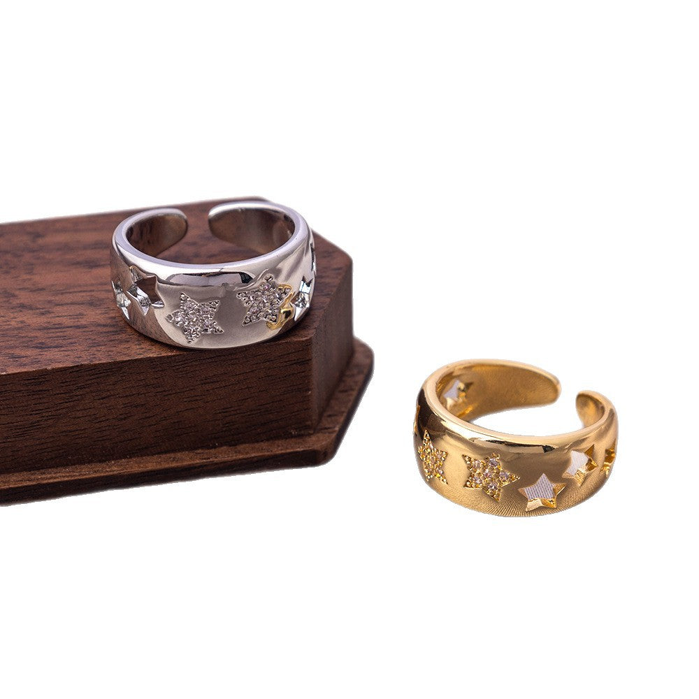 Retrostyle Niche Micropave Copper Open Ring