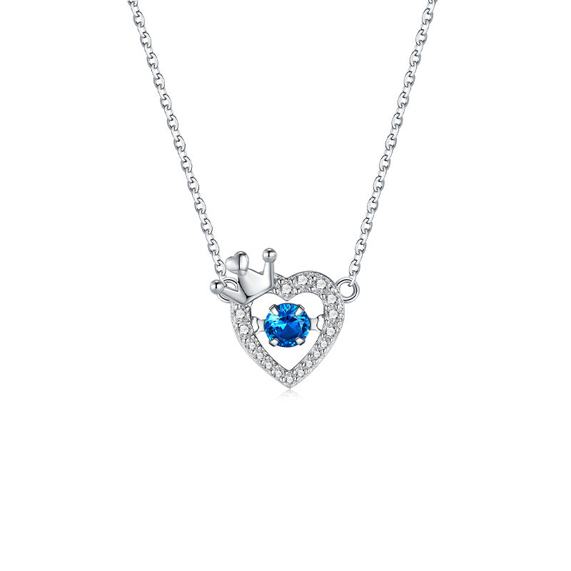 S925 Sterling Silver Dainty Heart Necklace For Women