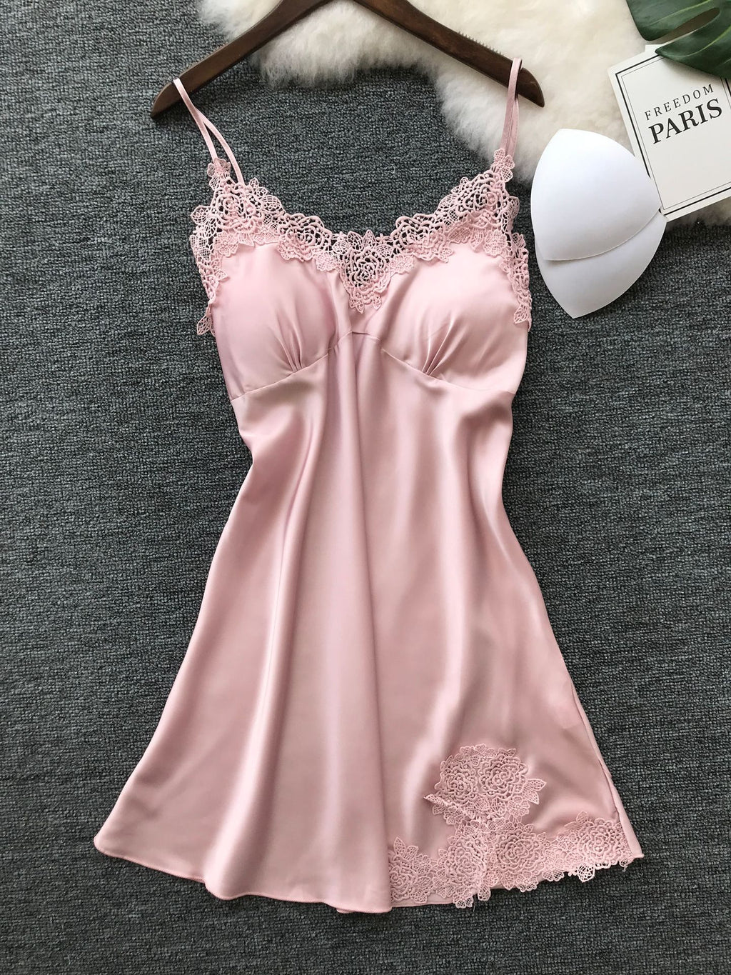 Sexy Spring And Summer Strap Nightdress Ice Silk Pajamas For Women