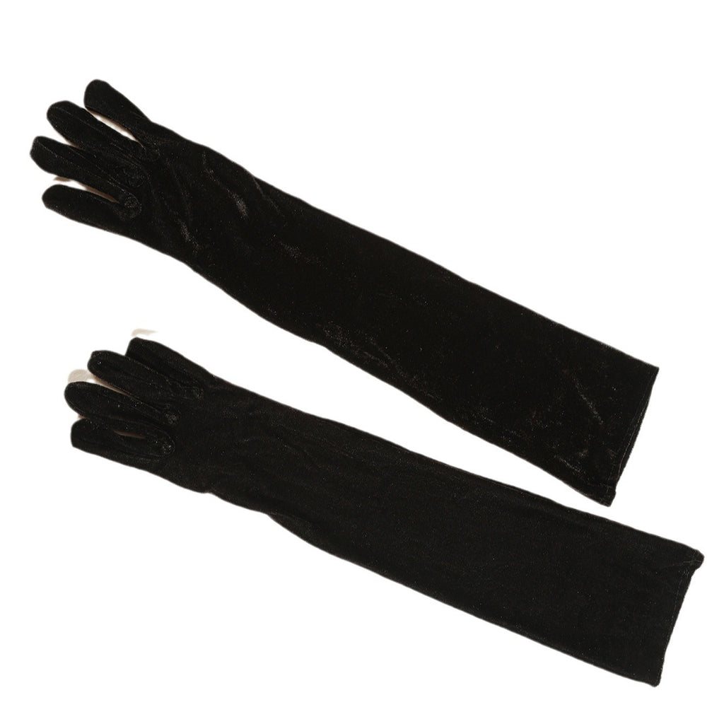 Gold Velvet Bridal Gloves