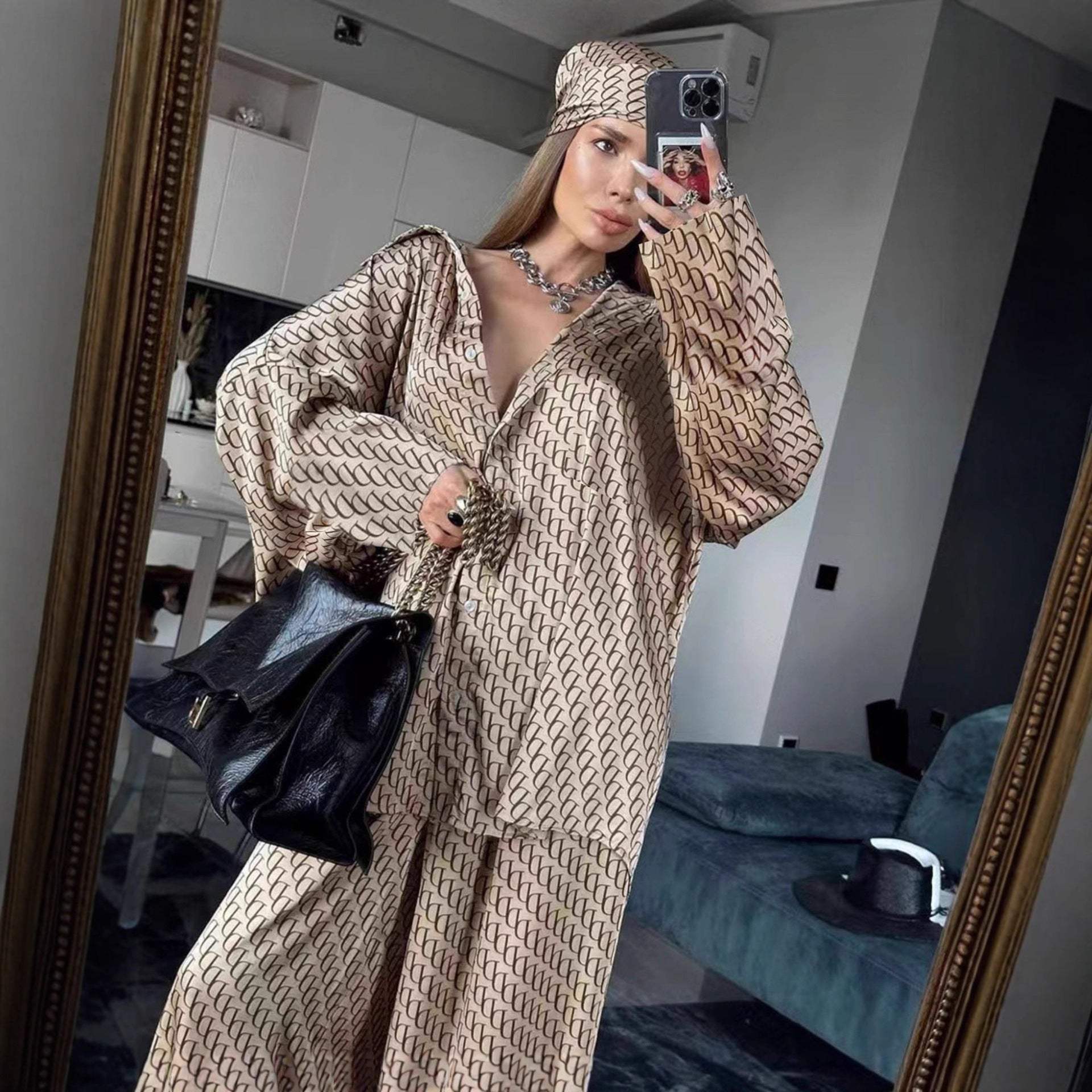 European And American Long-sleeved Trousers Summer Thin Women