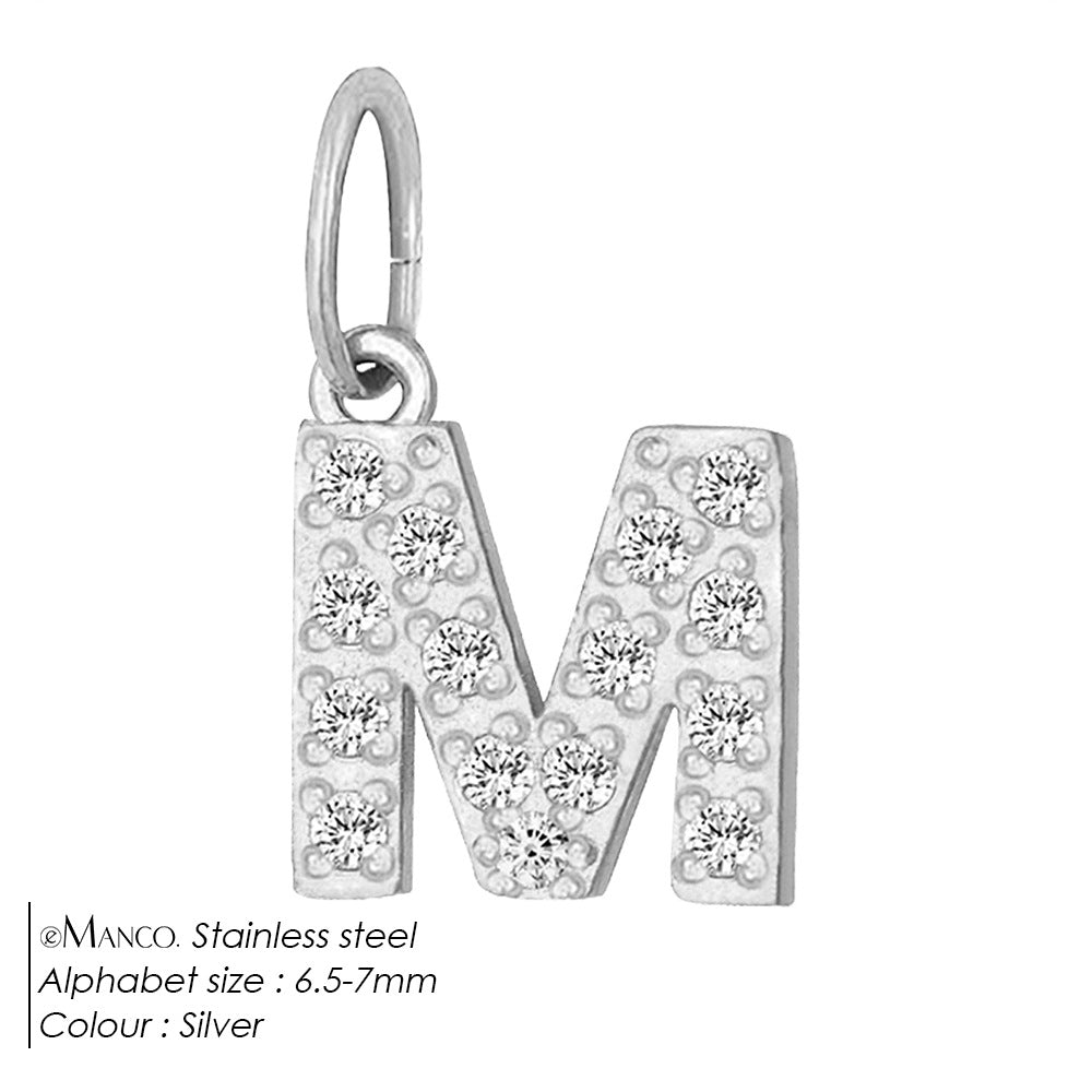 Diamond-encrusted Stainless Steel Jewelry Accessories Pendant