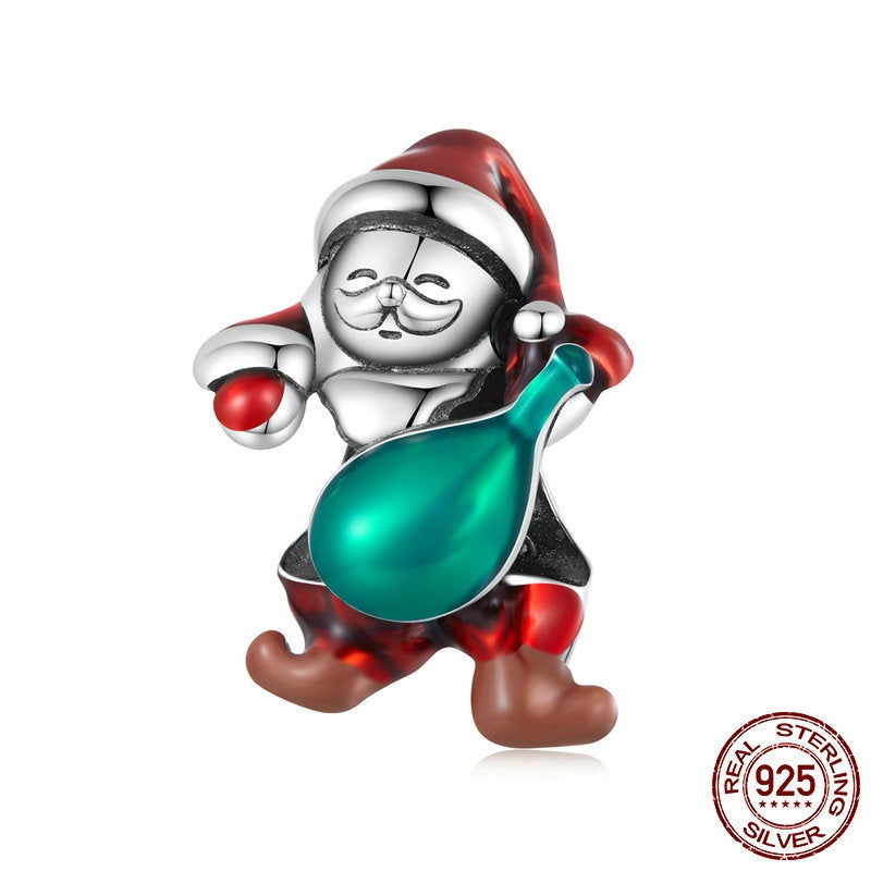 Santa Claus Diy Bracelet String Beads