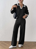 Sweater Wide-leg Casual Pants Two-piece Set