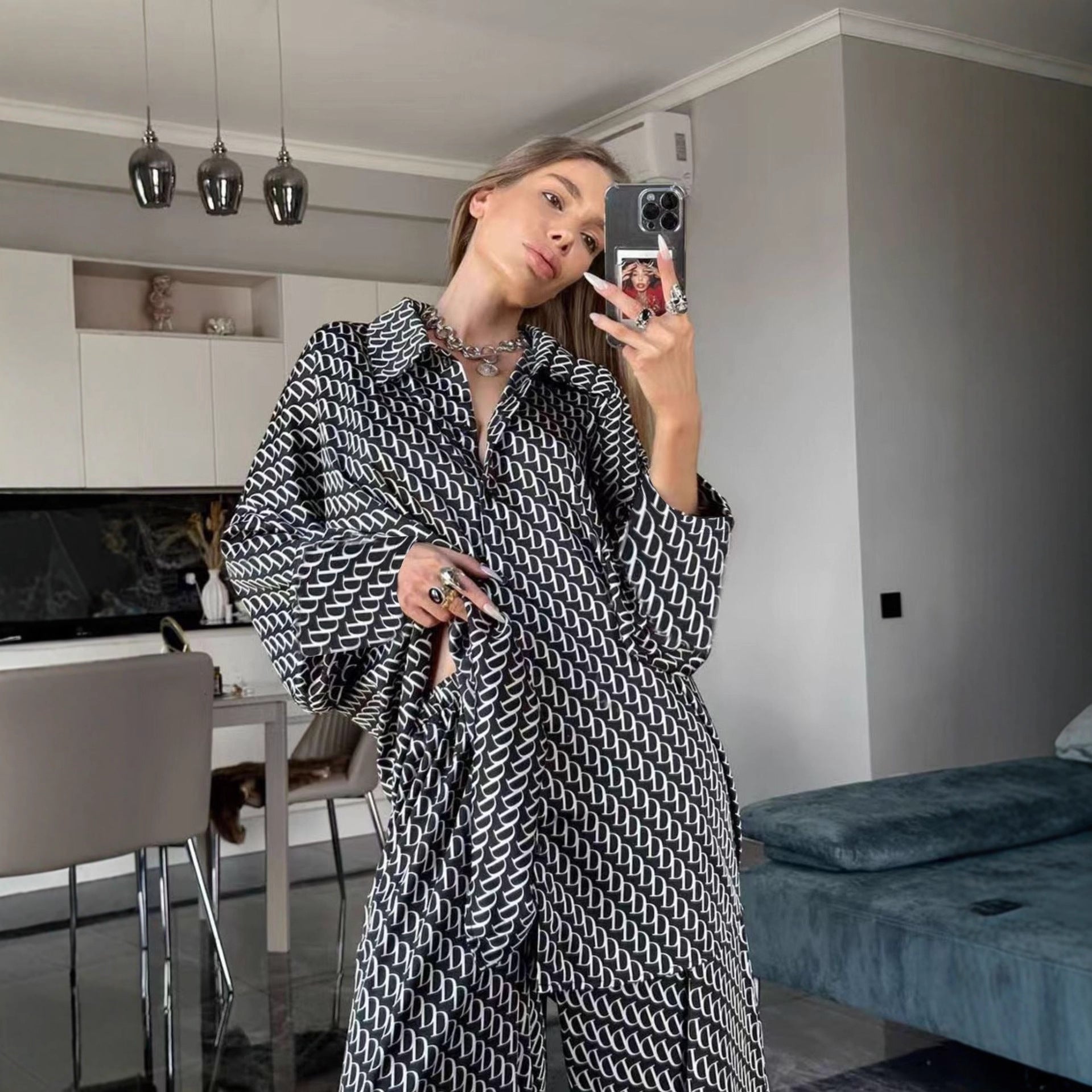 European And American Long-sleeved Trousers Summer Thin Women