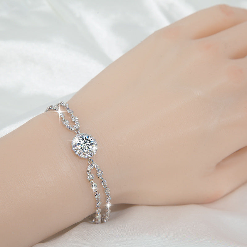 Creative S925 Sterling Silver Bracelet Trendy Jewelry Gift