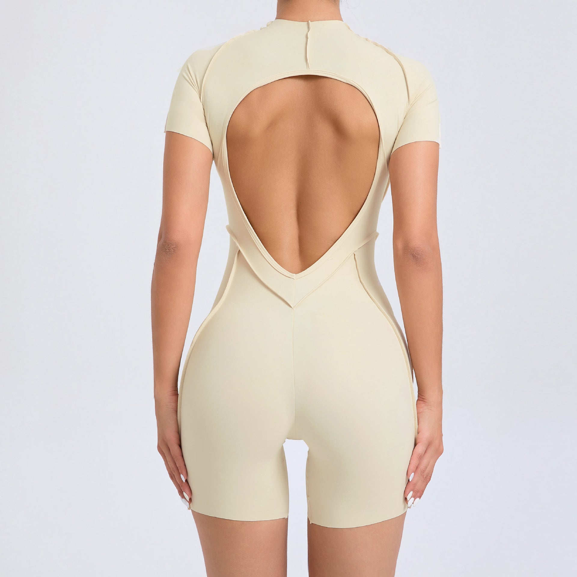 New Backless Short Sleeve One-piece