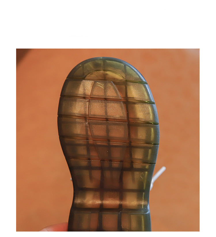 Children's Short Boots Student Black Single Tide