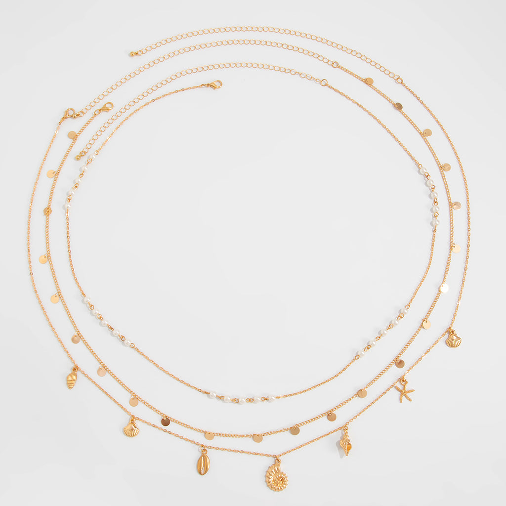 Sexy Pearl Thin Chain Shell Body