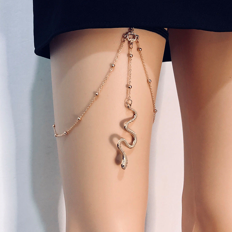 Simple Multi-layer Pearl Chain Leg Chain For Women
