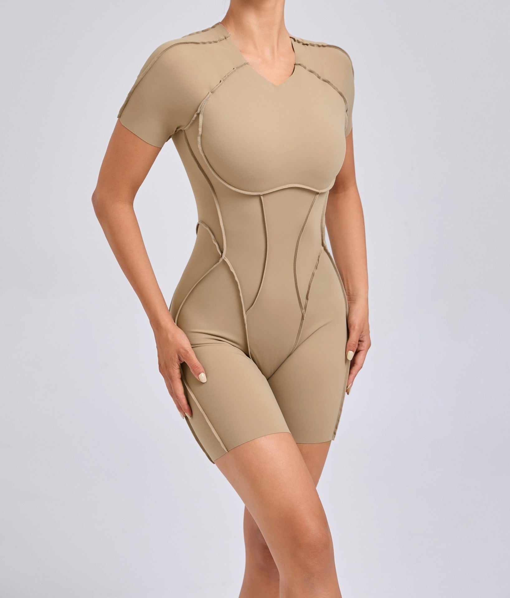 New Backless Short Sleeve One-piece
