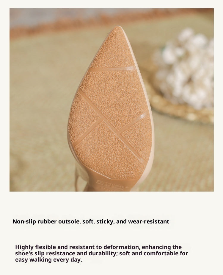 Women's Pointed Toe Korean Style Patent Leather High Heels