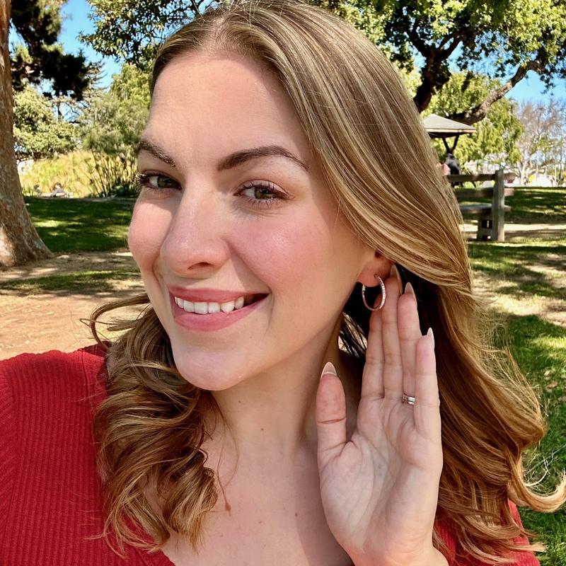 25mm Hoop Earrings With 5A Zircon Exquisite Minimalist And Dazzling Earrings