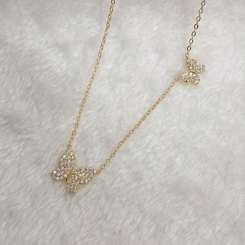 Full-Crystal Butterfly Necklace Ethereal