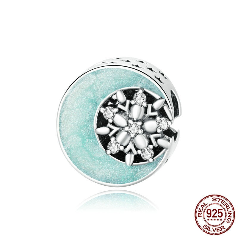 Snow Moon Night S925 Silver Bracelet Beaded