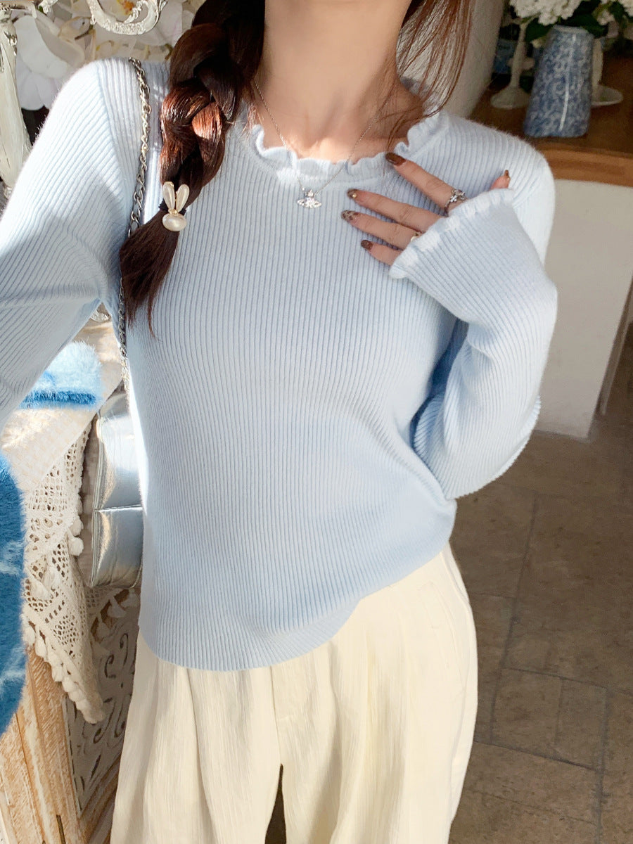 Knitted Round Neck Sweater For Women