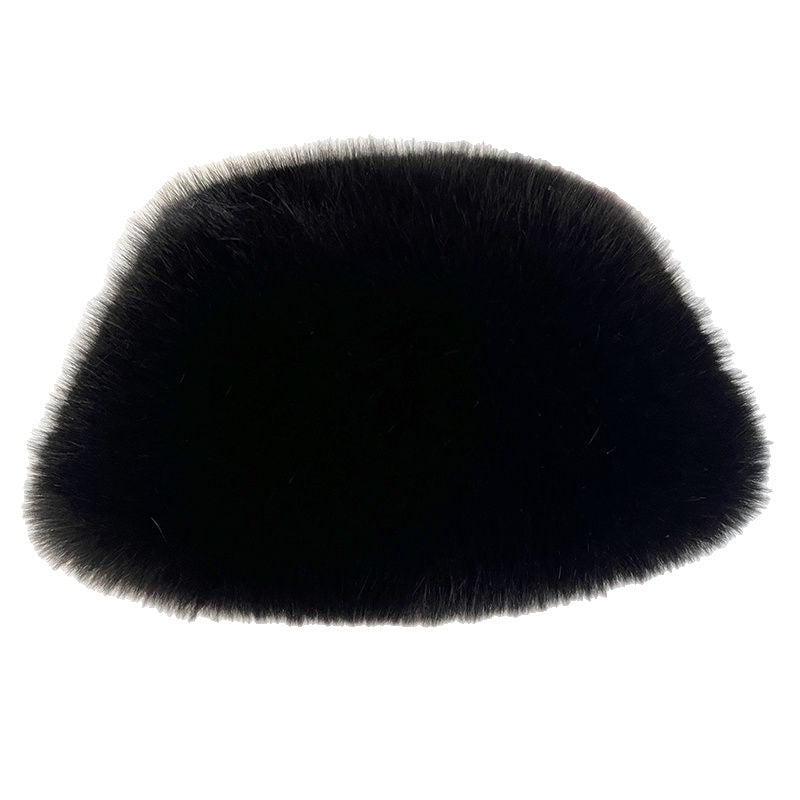 Fox-fur Beret For Women Ear Flap Style Perfect For Fall And Winter