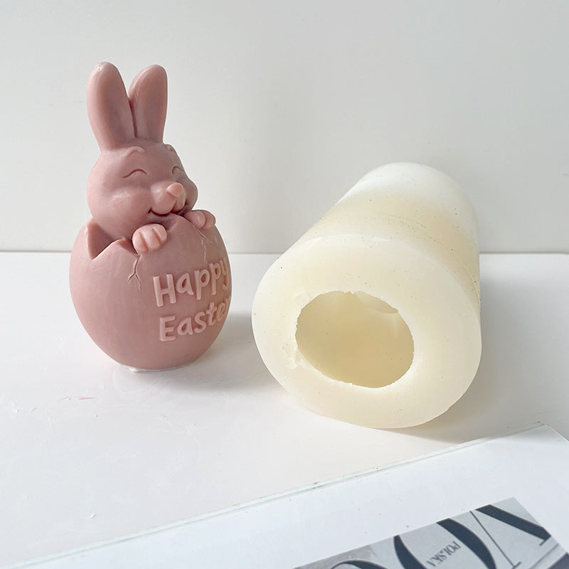 Candle Mold DIY Easter Shell Breaking Rabbit Aromatherapy Plaster Ornaments