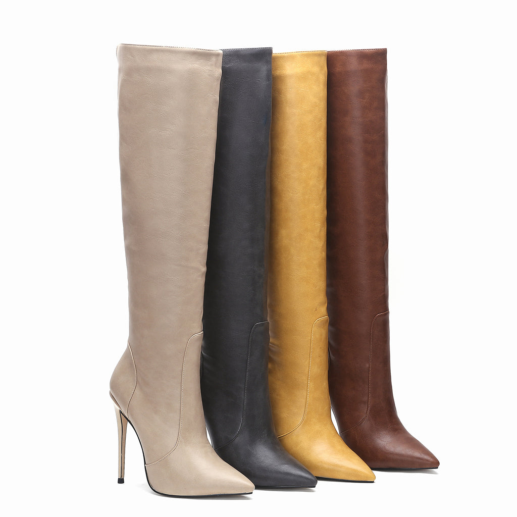 New Small Wide High Stiletto Heel Fashion Boots