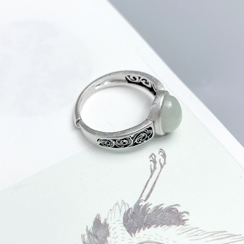 Womens Openwork Airy Glossy Index Finger Ring