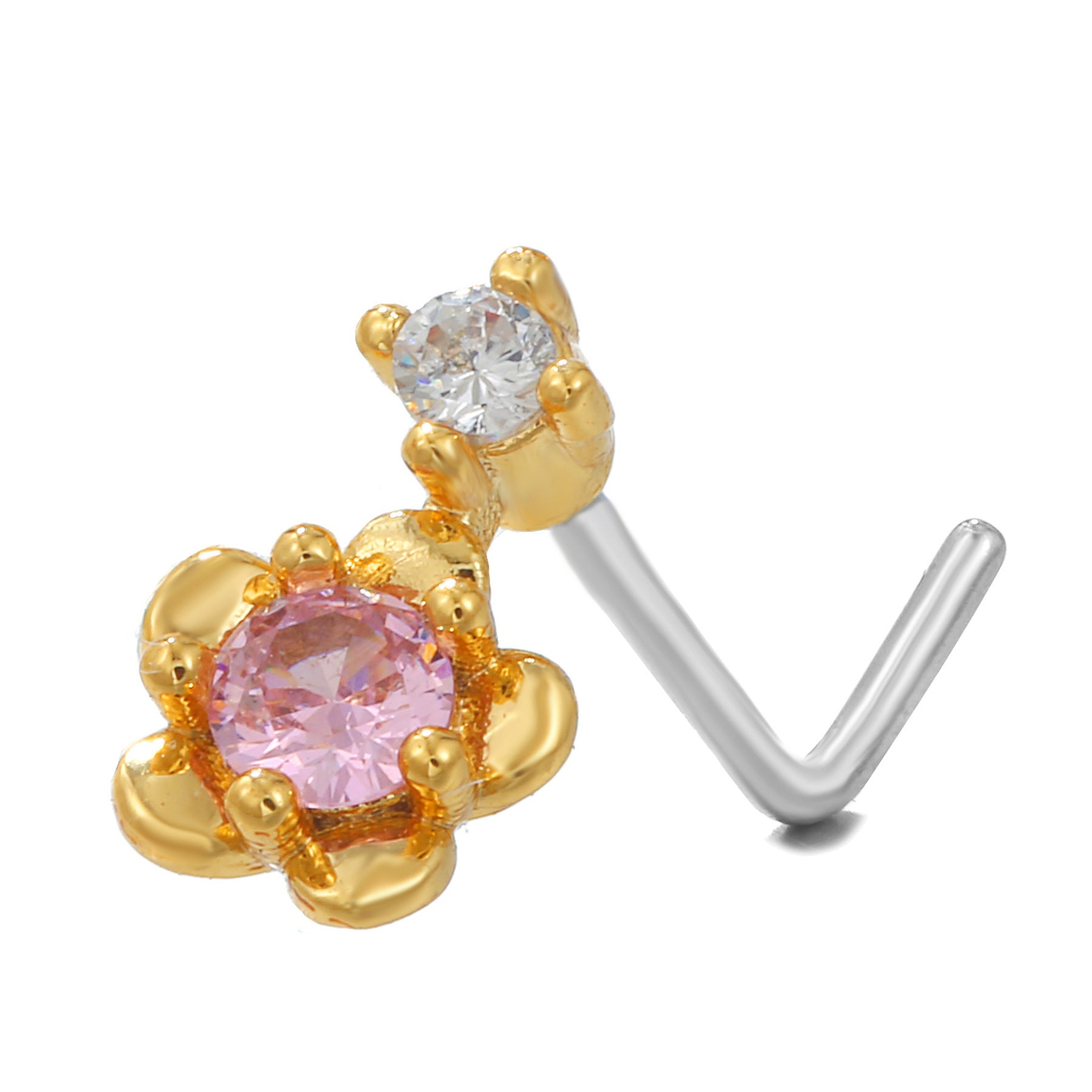 European And American Fashion Minimalist Animal L-bar Stainless Steel Nose Stud