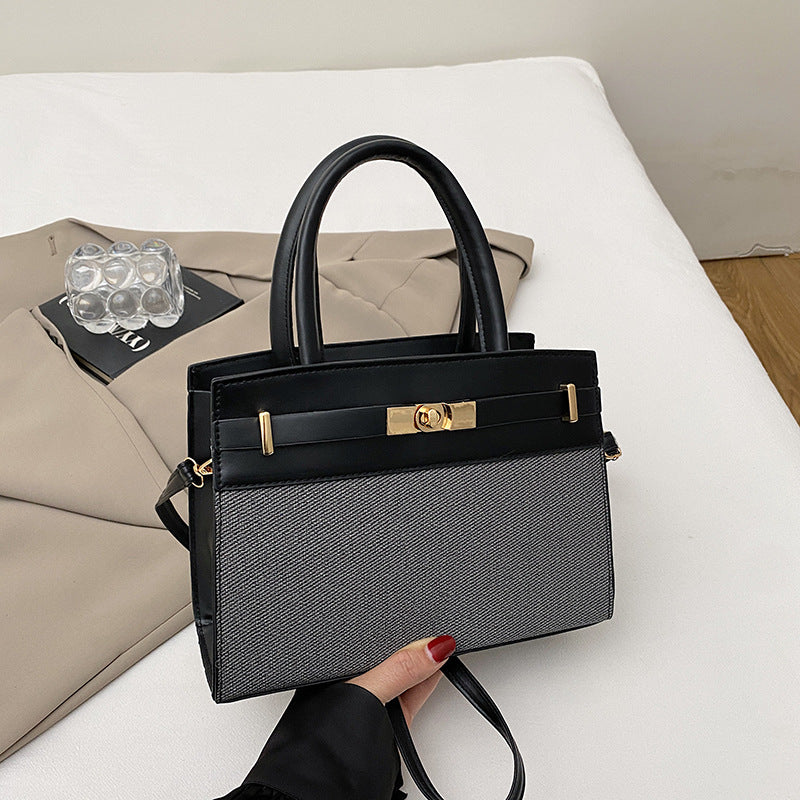 Casual Retro Color-block Crossbody Shoulder Bag