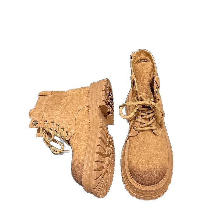 All-matching British Style Western Denim Worker Boots Outdoor Work Clothes Ankle Boots