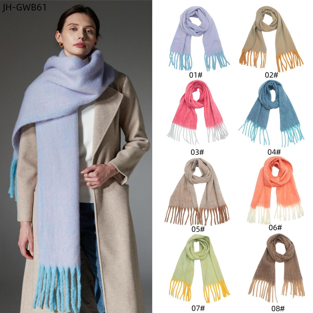 Circle Yarn Thick Tassel Clip Flower Scarf Shawl