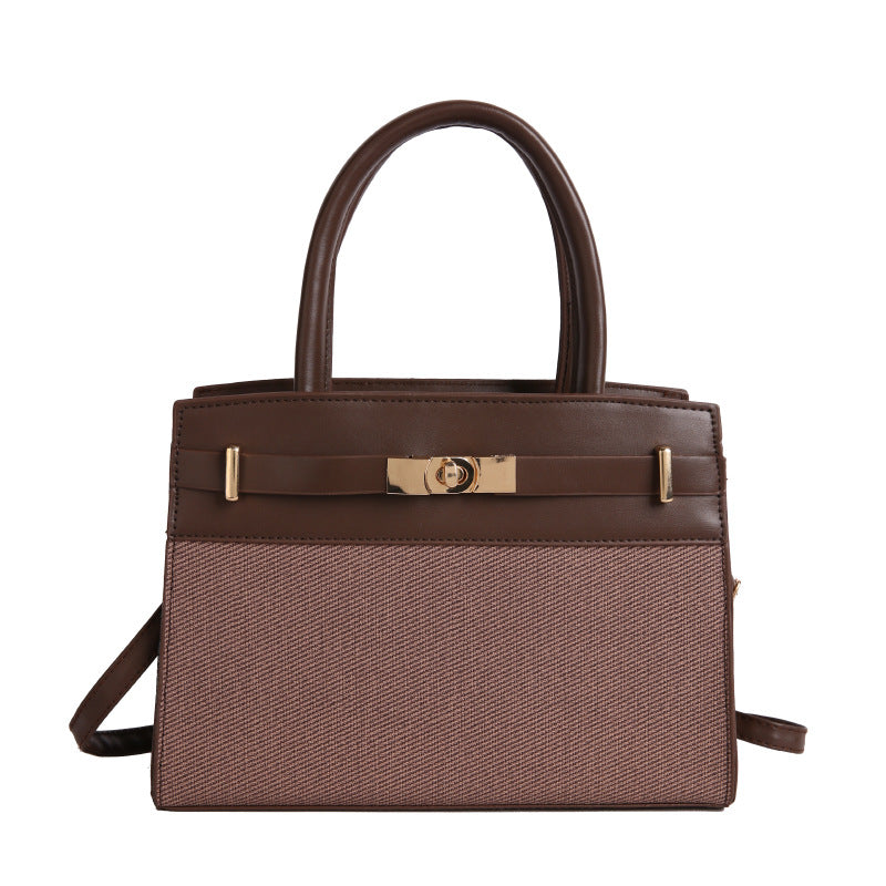 Casual Retro Color-block Crossbody Shoulder Bag