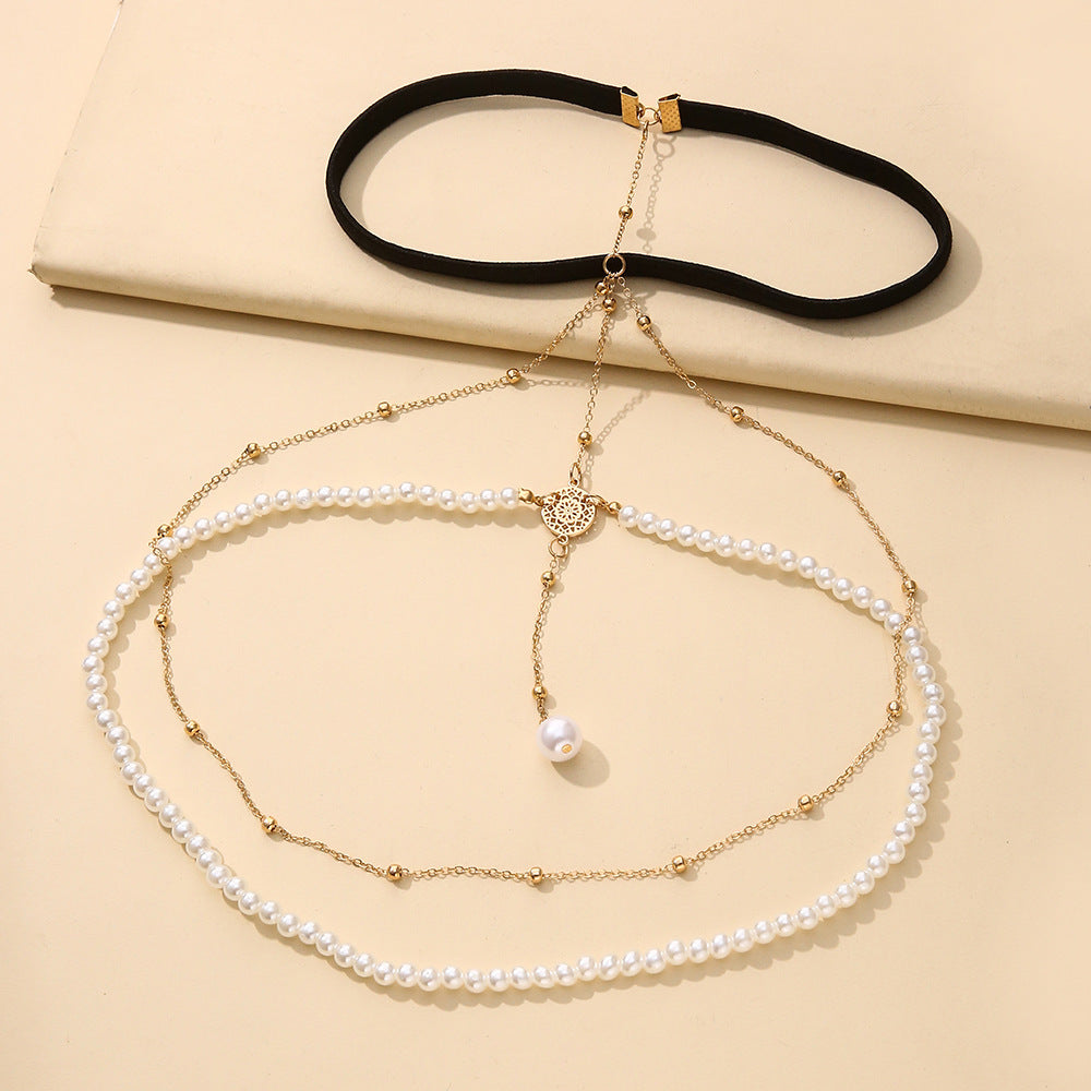 Simple Multi-layer Pearl Chain Leg Chain For Women