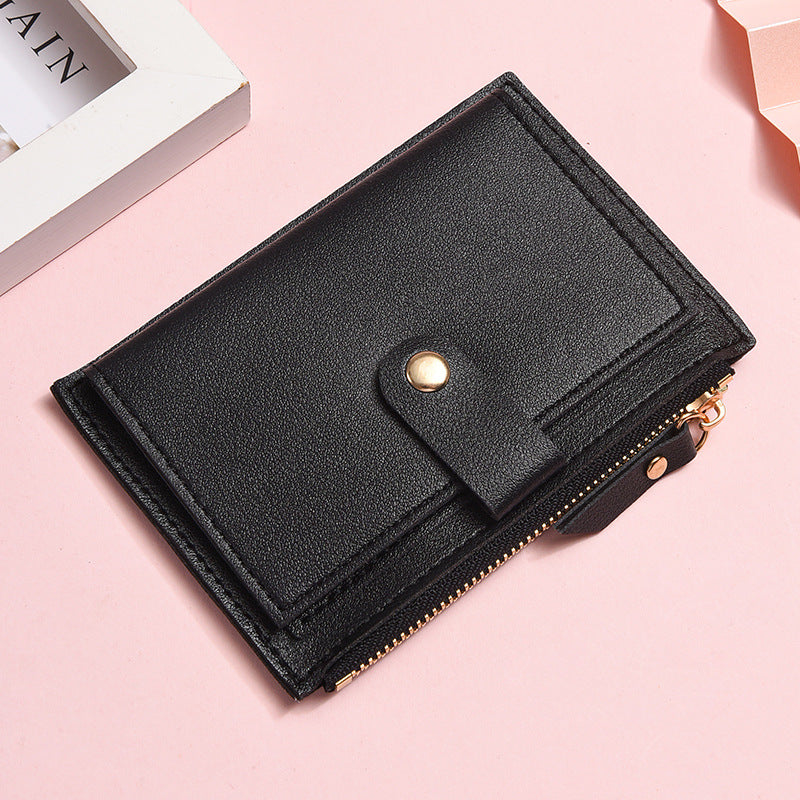 Multi Slot Student Short Zipper Coin Purse