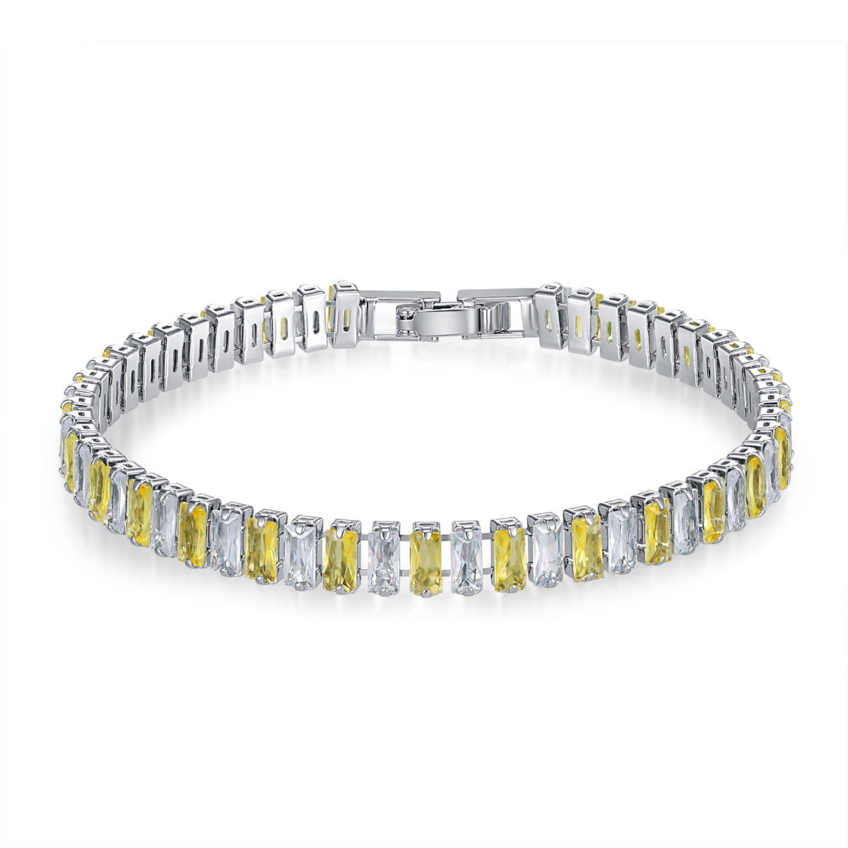 Womens European And American Hip-hop Crystal Bracelet With Polka-dot Zircon Embellishments