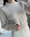 Design Sense Heavy Embroidery Sequins Pullover