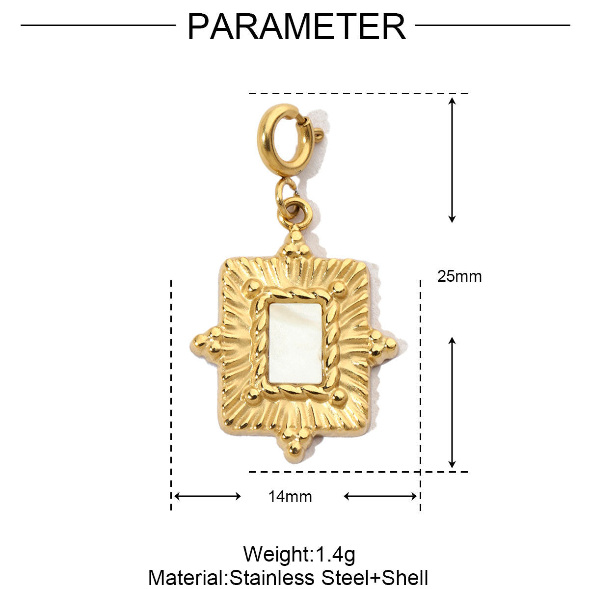 Natural Shell Butterfly Titanium Steel DIY Spring-Clasp Necklace