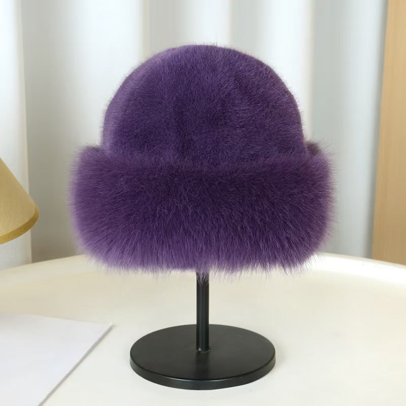 Plush Mongolian Hat For Cold Weather, Warm Fleece-lined Women's Winter Hat