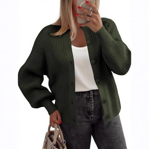 Round Neck Buckle Autumn Fashion Clothing Sweater