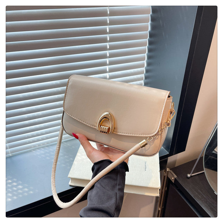 AutumnWinter Soft-Texture Retro Chic Large-Capacity Minimalist Small Square ShoulderCrossbody Bag