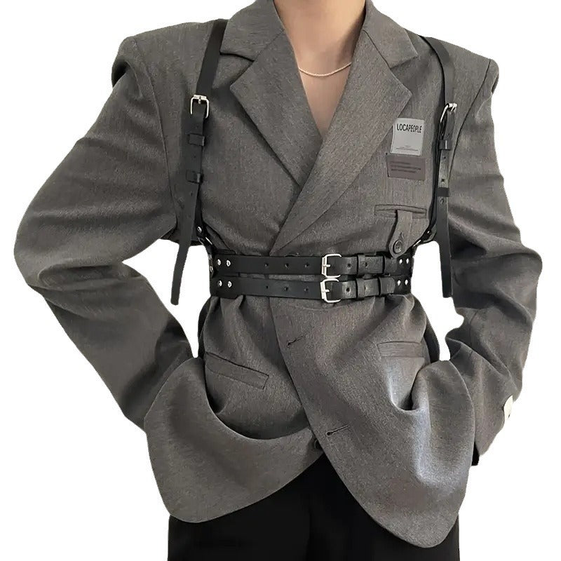 Double Layer Buckle Fashion All-match Casual PU Leather Strap Belt Women