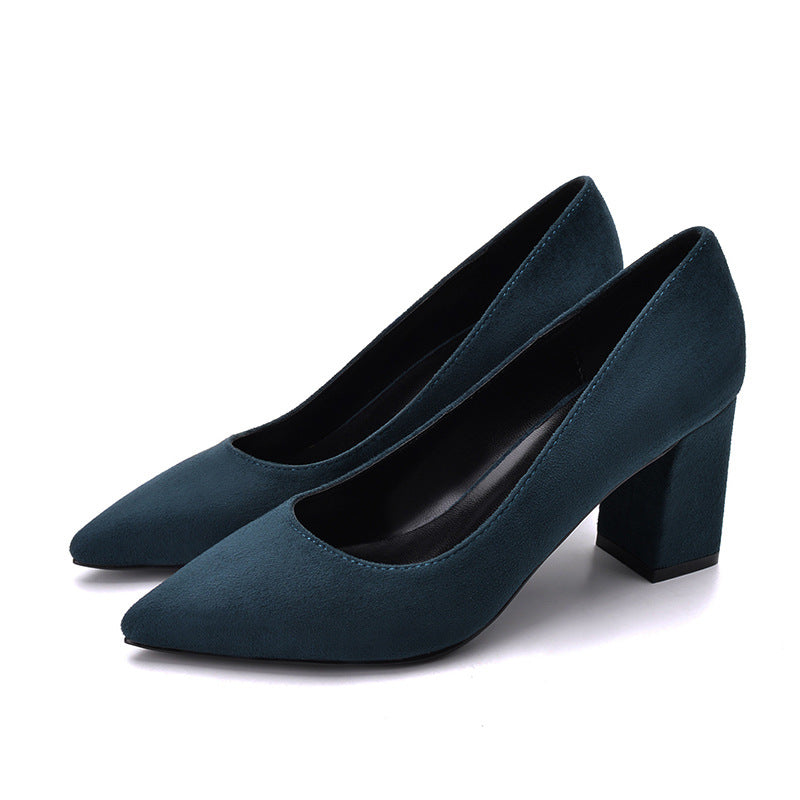 Comfortable All-matching Low-cut High Heels Women