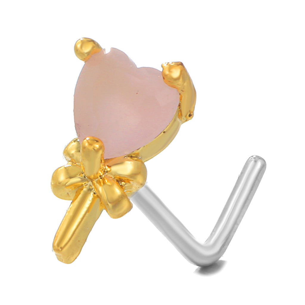 European And American Fashion Minimalist Animal L-bar Stainless Steel Nose Stud